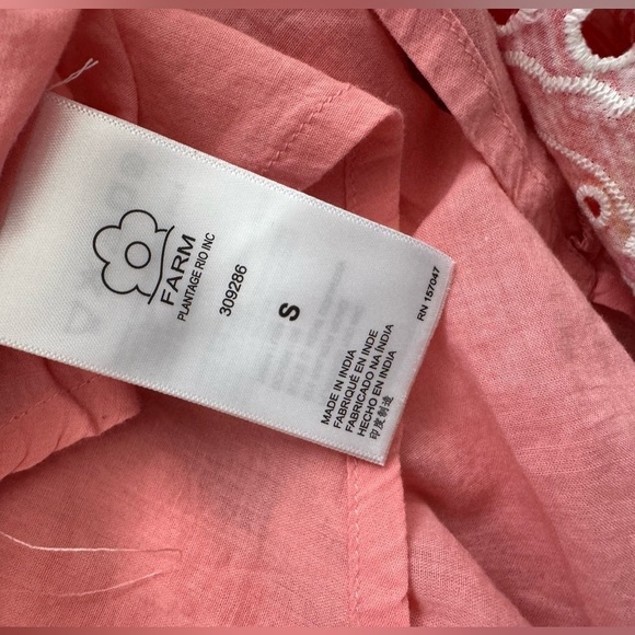 Farm Rio Blooming Floral Embroidered Handkerchief Midi Dress size small - Picture 13 of 14